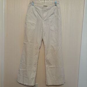 Banana Republic Stretch White Cotton Trousers